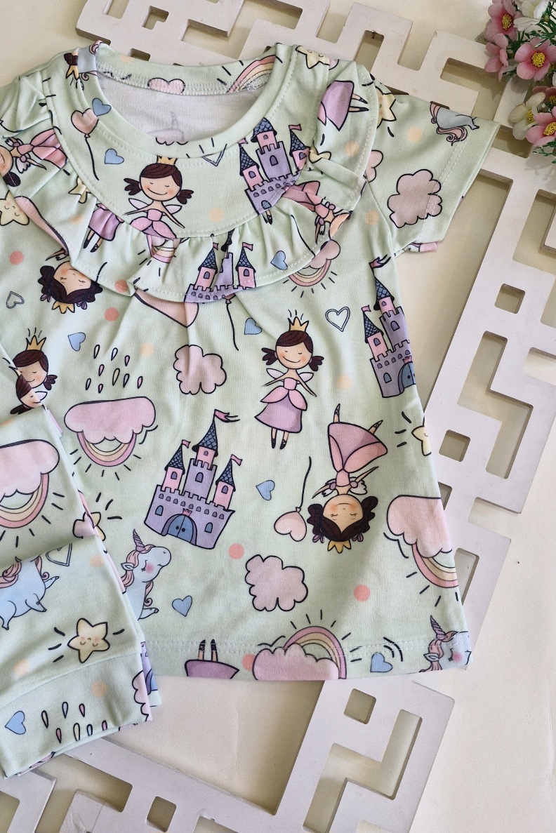 تیشرت و شلوار راحتی فرشته طرح اسکاتلندی